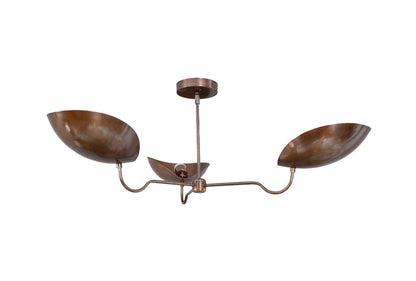 Handmade Brass Perforated Ceiling Light - Mid Century Sputnik Fixture