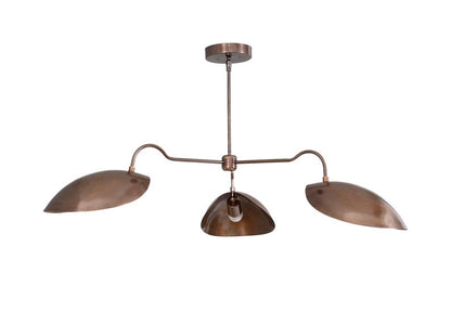 Handmade Brass Perforated Ceiling Light - Mid Century Sputnik Fixture