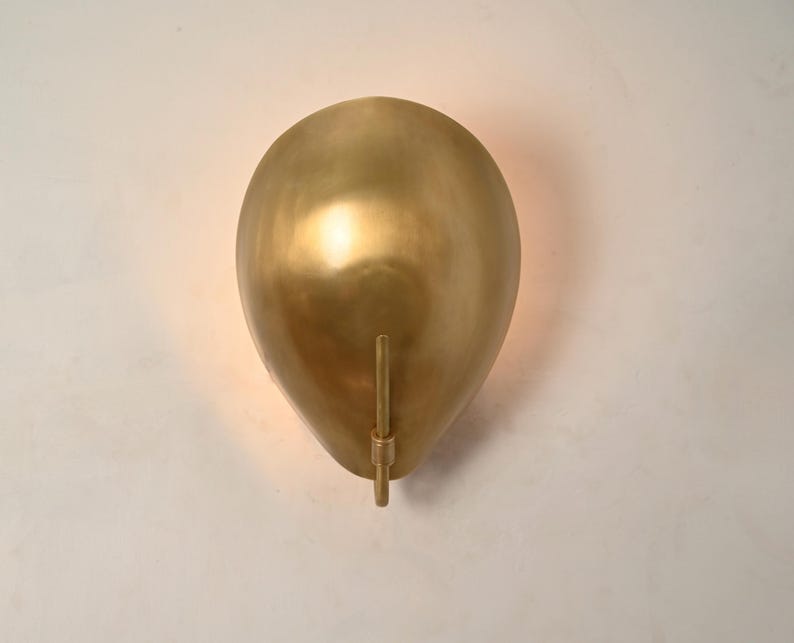 Handmade Brass Wall Sconce: Mid Century Modern Sputnik Light