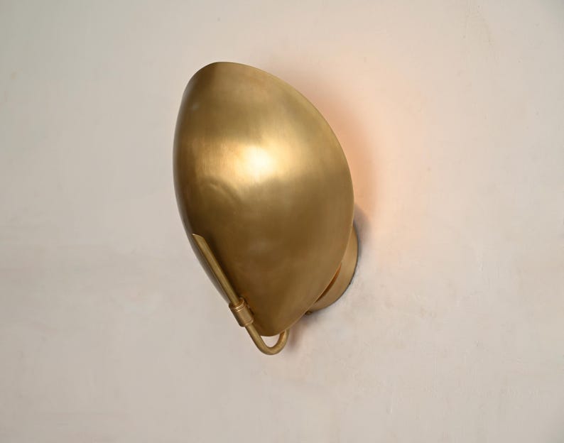 Handmade Brass Wall Sconce: Mid Century Modern Sputnik Light