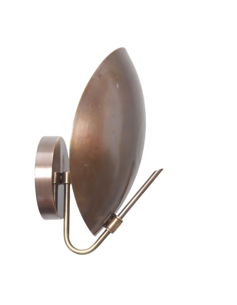Handmade Brass Wall Sconce: Mid Century Modern Sputnik Light