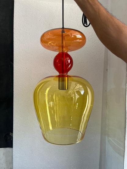 Handblown Glass Pendant Light Set – Custom Hanging Glass Lights for Interior Spaces