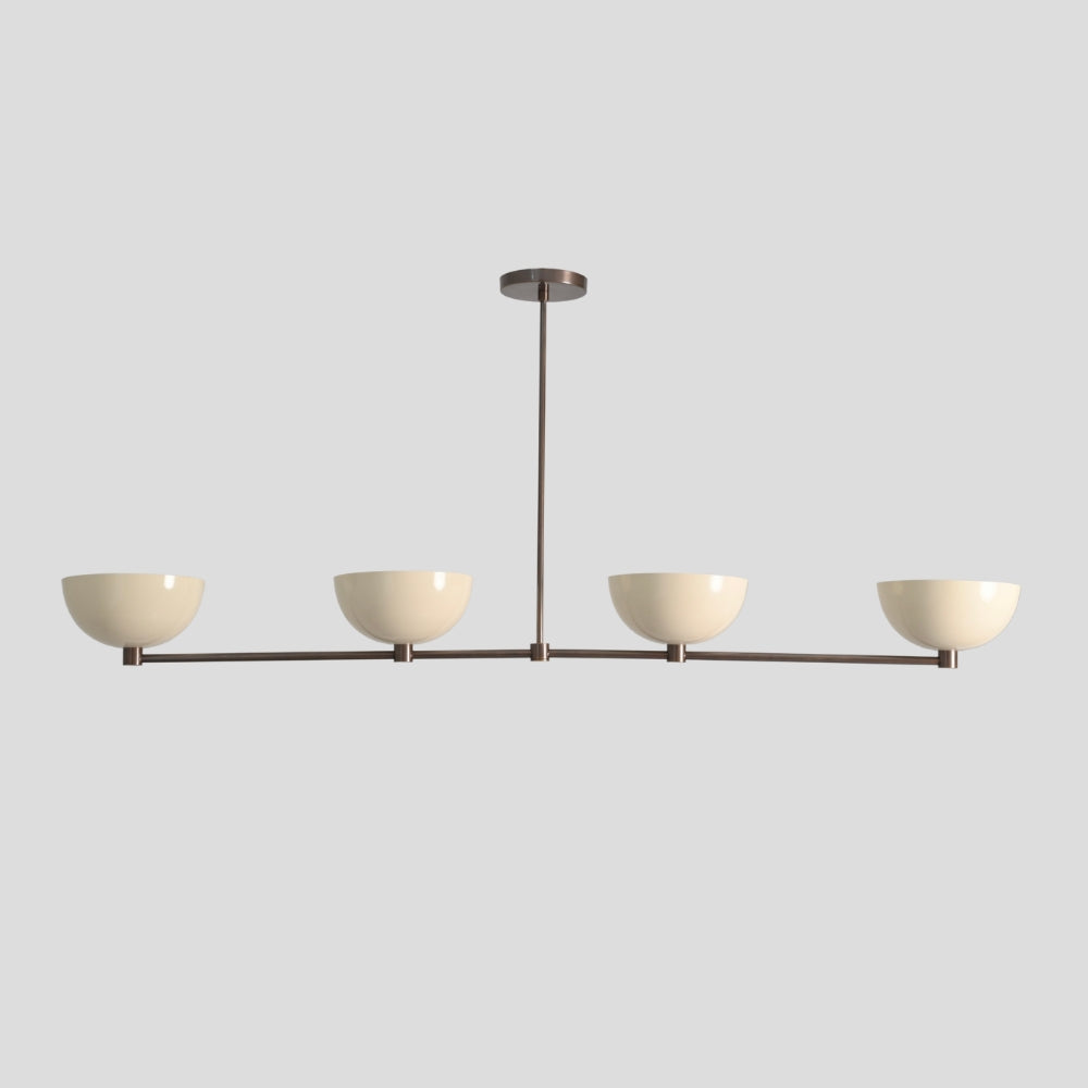 4 Light Linear Dining Chandelier - Upward Shades Sale price$680.00