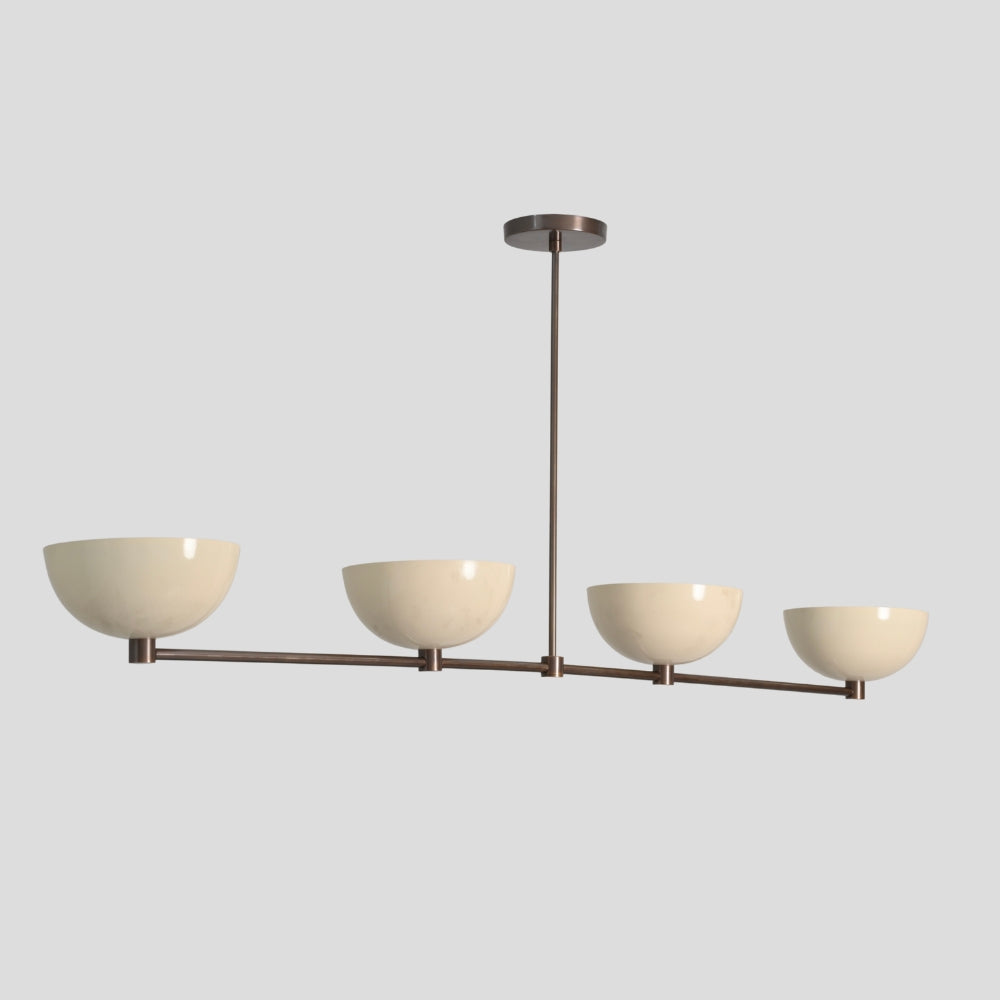 4 Light Linear Dining Chandelier - Upward Shades Sale price$680.00