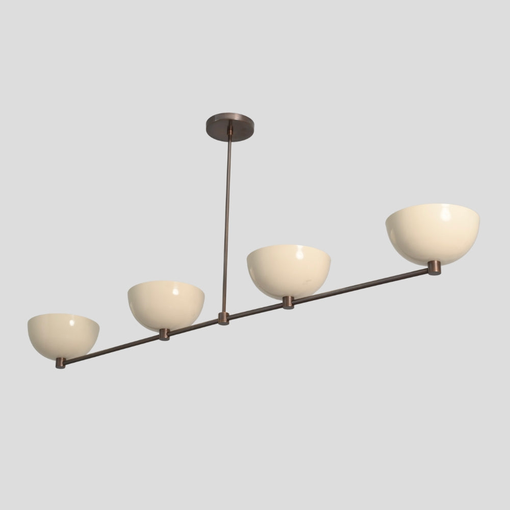 4 Light Linear Dining Chandelier - Upward Shades Sale price$680.00