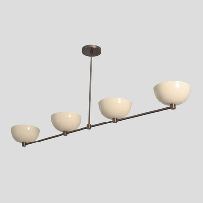 4 Light Linear Dining Chandelier - Upward Shades Sale price$680.00