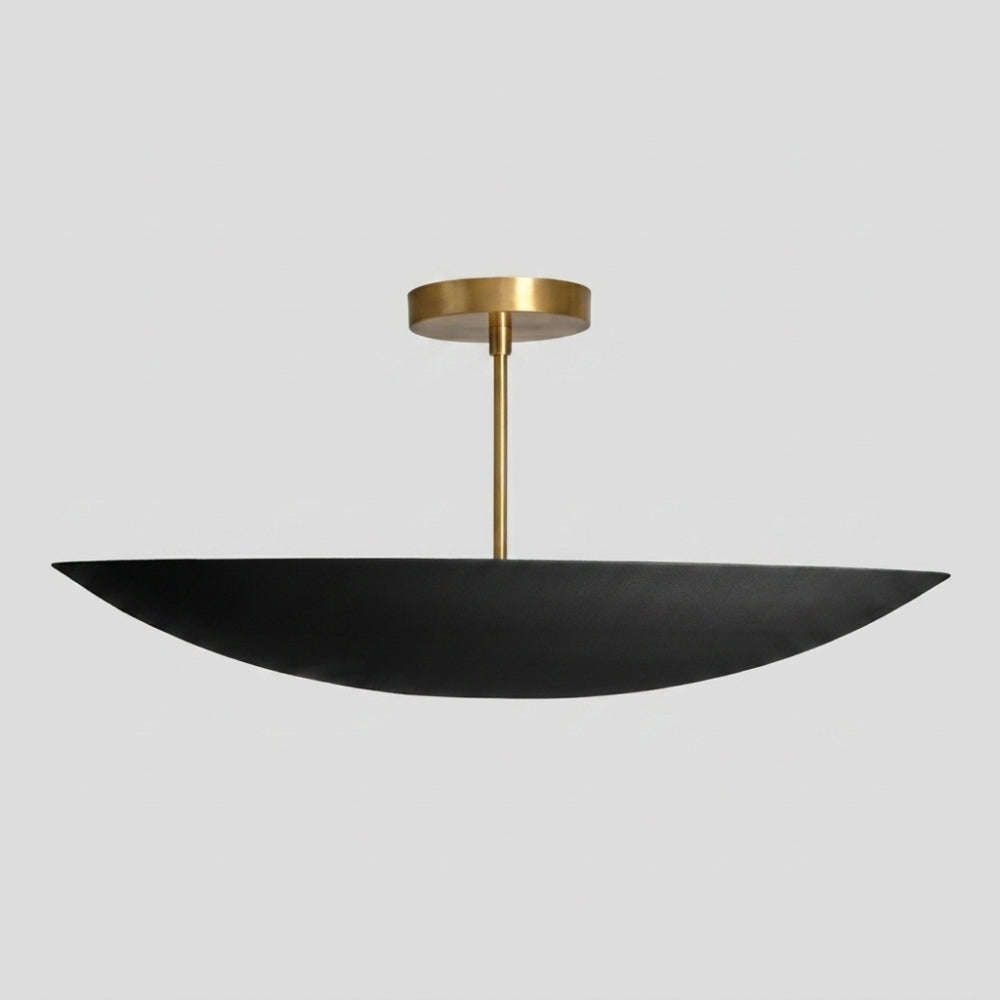 6 Light Ceiling Modern - Brass Dome Chandelier