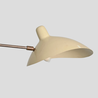 Flush Mount Ceiling Light - Three Arm Curved Cream Shade