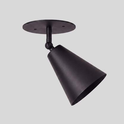 Matt Black Cone Ceiling Light - Adjustable Directional Spot Light