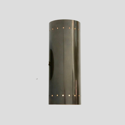 Perforated Brass Cylinder Sconce - Double Up & Down Wall Light