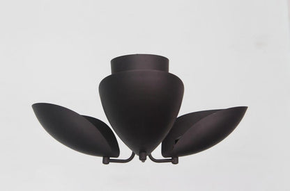 Raw Brass Sputnik Chandelier: Mid Century Modern 3-Light Fixture