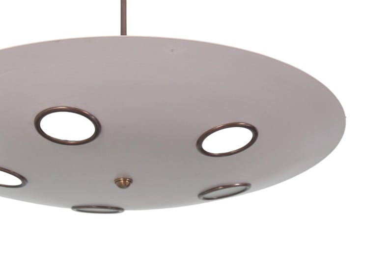 Brass Sputnik Chandelier: Mid Century Modern Flushmount Ceiling Light