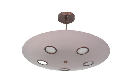 Brass Sputnik Chandelier: Mid Century Modern Flushmount Ceiling Light