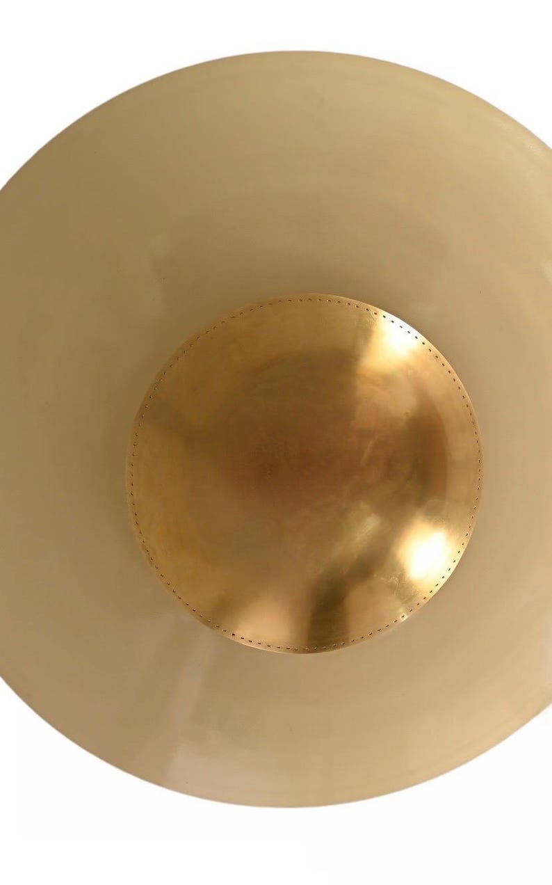 Mid Century 6 Light Sputnik Chandelier Ceiling Flushmount Raw Brass Pendant Light Fixture