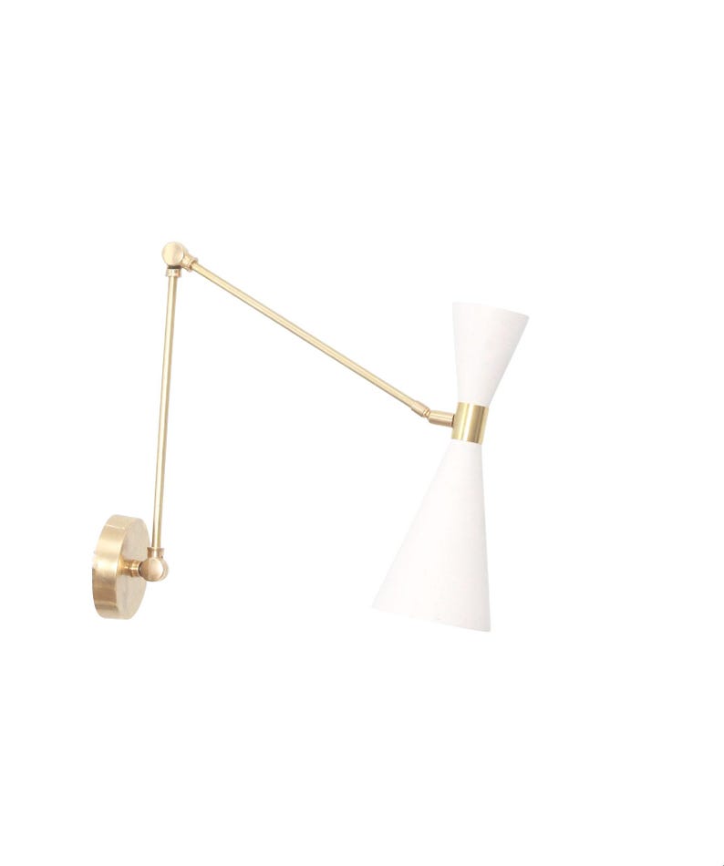 Wall Mid Century Modern Raw Brass Sputnik chandelier light Fixture
