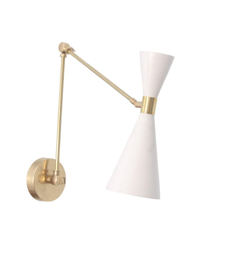 Wall Mid Century Modern Raw Brass Sputnik chandelier light Fixture
