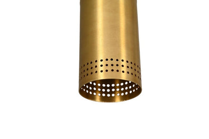 Handmade Brass Perforated Ceiling Light - Mid Century Sputnik Fixture