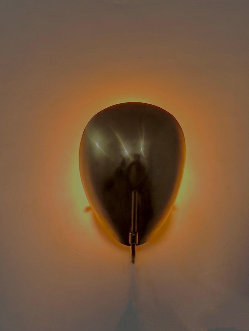 Handmade Brass Wall Sconce: Mid Century Modern Sputnik Light