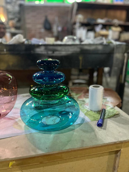 Handblown Glass Pendant Light Set – Custom Hanging Glass Lights for Interior Spaces