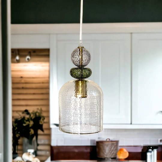 Fish skin Glass Pendant Light