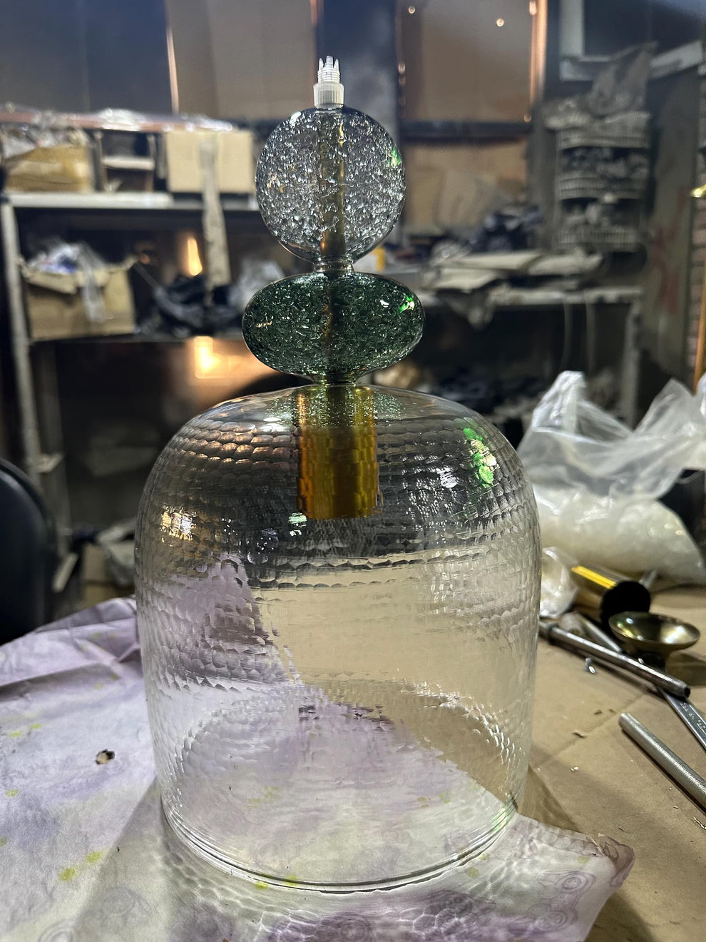 Fish skin Glass Pendant Light
