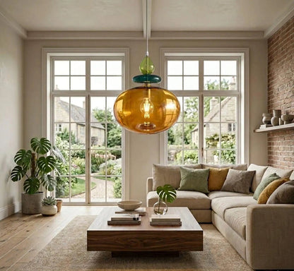 Modern Boho Multicolored Ceiling Lamp for Living Room