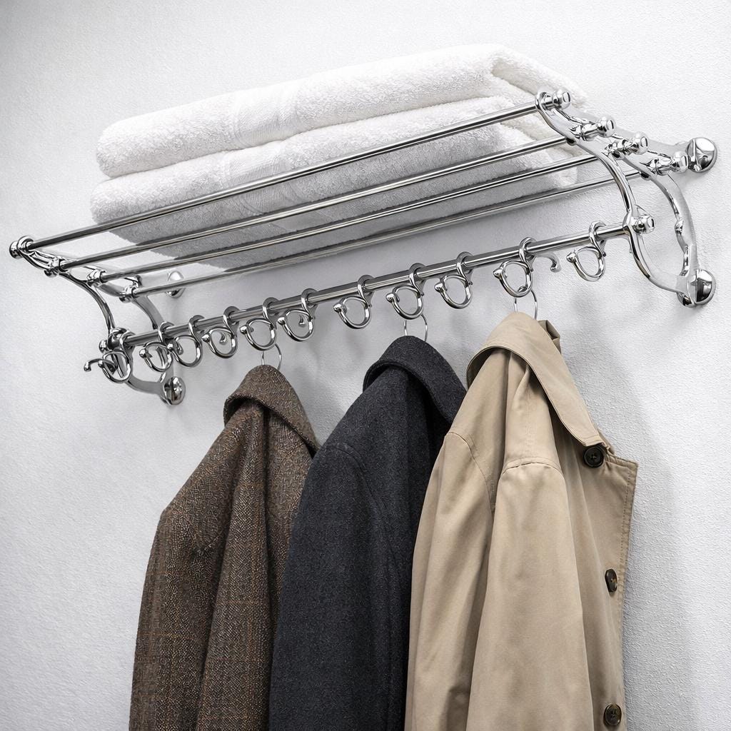Wall Mounted Pot Rail Kitchen Rack Organizer