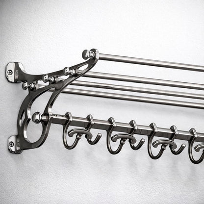 Wall Mounted Pot Rail Kitchen Rack Organizer