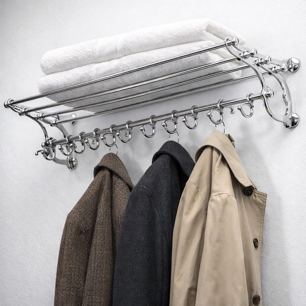 Wall Mounted Pot Rail Kitchen Rack Organizer