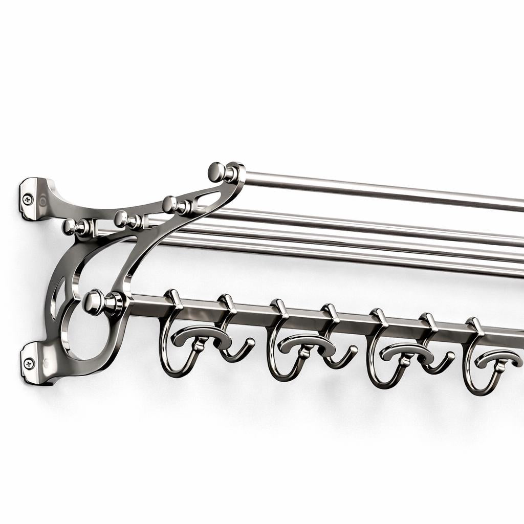 Wall Mounted Pot Rail Kitchen Rack Organizer