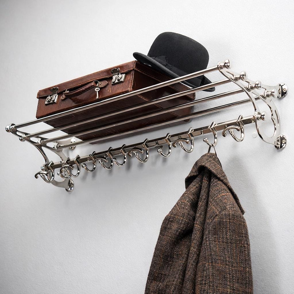 Wall Mounted Pot Rail Kitchen Rack Organizer